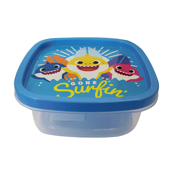 BOWL C/TAPA PERSONAJES 580ML CUADRADO