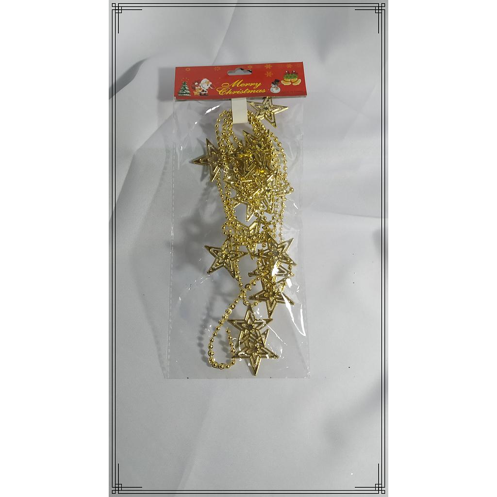 CADENA DE PERLAS C/ESTRELLAS CALADAS