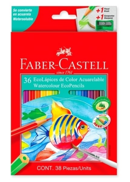 LAPIZ COLOR X36 L. FABER ACUARELABLE