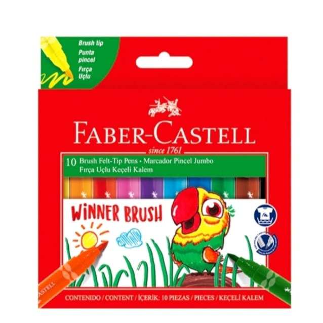 MARCADOR X10 FABER PUNTA PINCEL