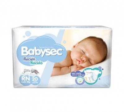 PAÑAL BABY SEC RECIEN NACIDO PAQ. X20