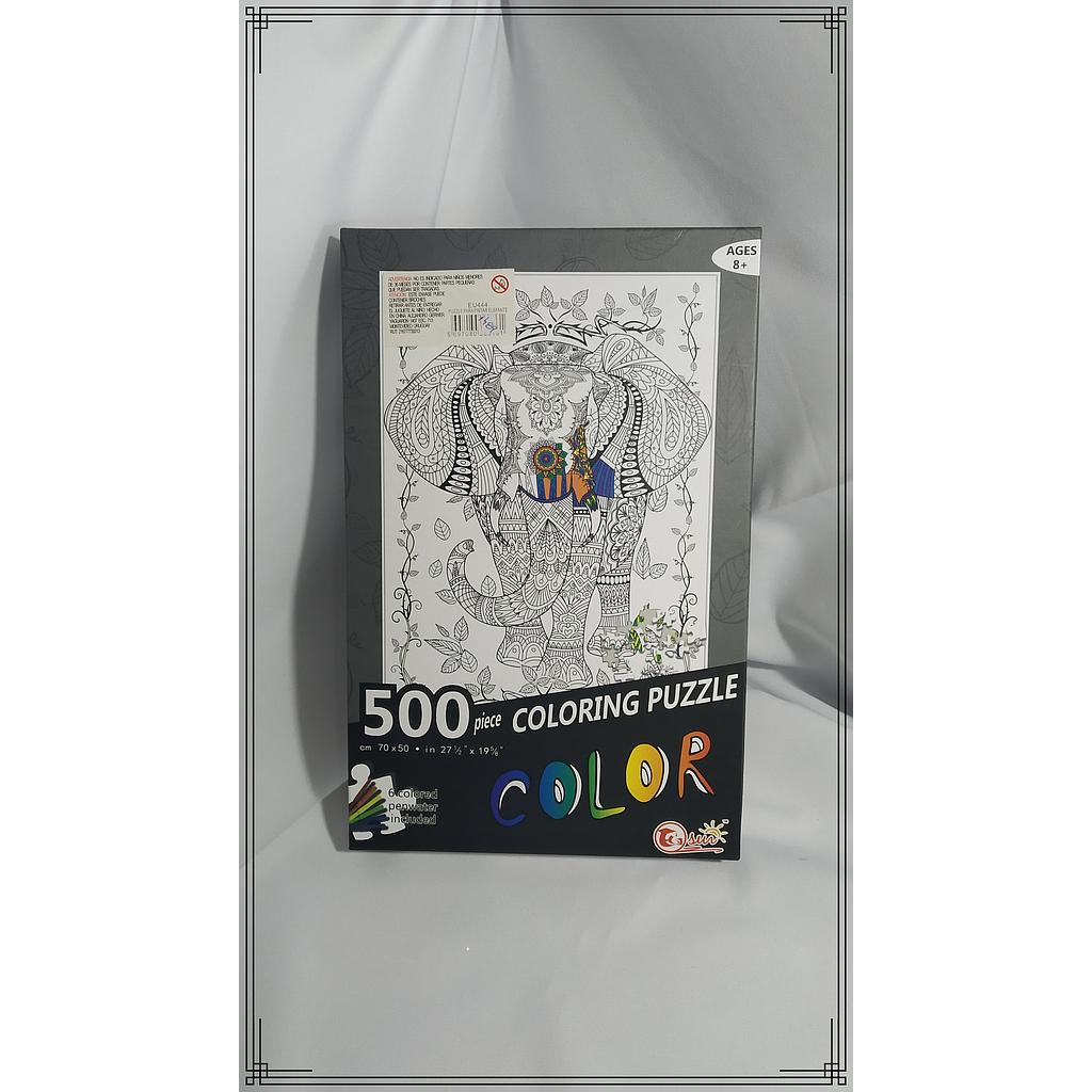 PUZZLE 500PZ P/PINTAR ELEFANTE MANDALA